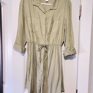 Japna Olive Long Sleeve Dress